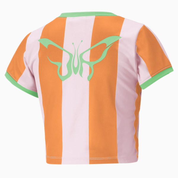 PUMA x DUA LIPA Slim Tee Women, Carrot-pink lady, large-ZAF