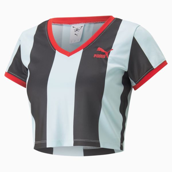 Remera Slim PUMA x DUA LIPA, Blue Glow-Puma Black, large-ARG
