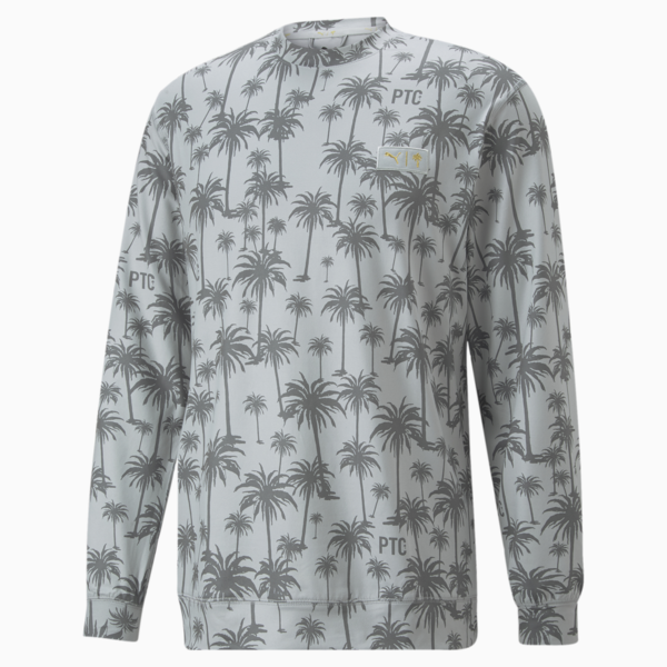 PUMA x Palm Tree Crew Lightweight Crew Neck Golf Sweatshirt Men, High Rise-QUIET SHADE, large-ZAF