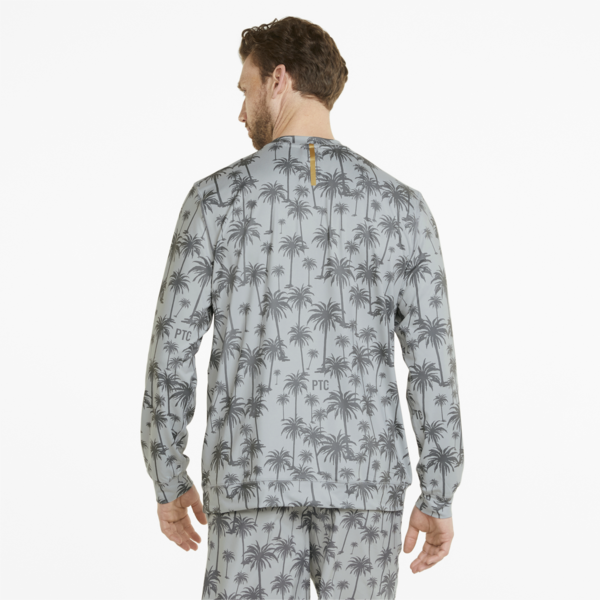 PUMA x Palm Tree Crew Lightweight Crew Neck Golf Sweatshirt Men, High Rise-QUIET SHADE, large-ZAF