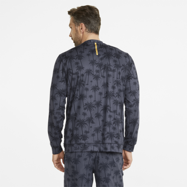 PUMA x Palm Tree Crew Lightweight Crew Neck Golf Sweatshirt Men, Navy Blazer, large-ZAF