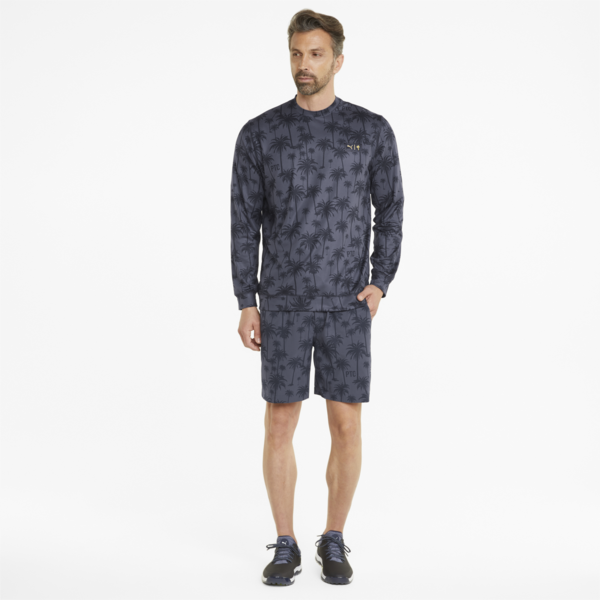 PUMA x Palm Tree Crew Lightweight Crew Neck Golf Sweatshirt Men, Navy Blazer, large-ZAF