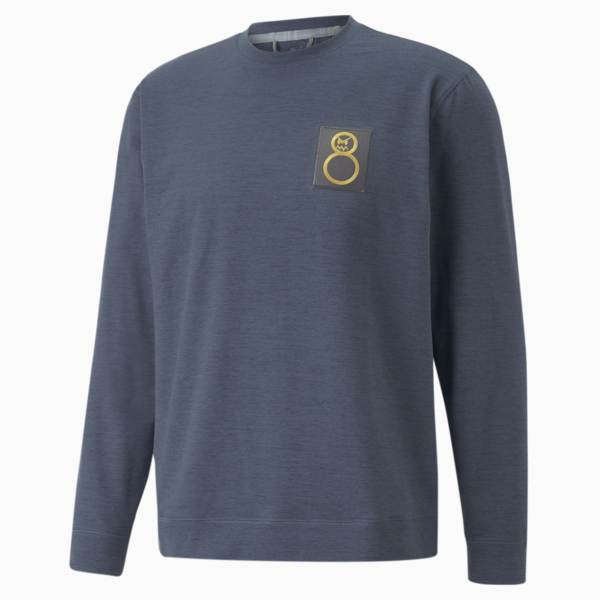 CLOUDSPUN H8 Crew Neck Golf Sweatshirt Men, Evening Sky Heather, large-ZAF