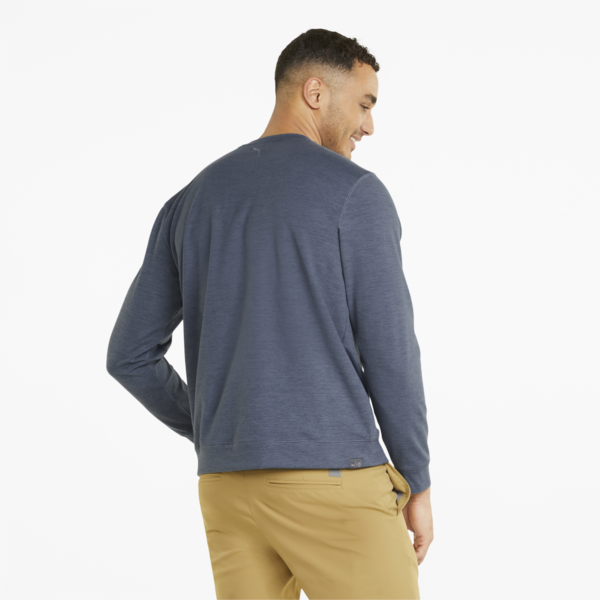 CLOUDSPUN H8 Crew Neck Golf Sweatshirt Men, Evening Sky Heather, large-ZAF