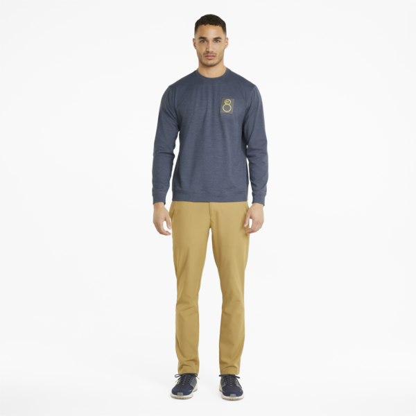 CLOUDSPUN H8 Crew Neck Golf Sweatshirt Men, Evening Sky Heather, large-ZAF