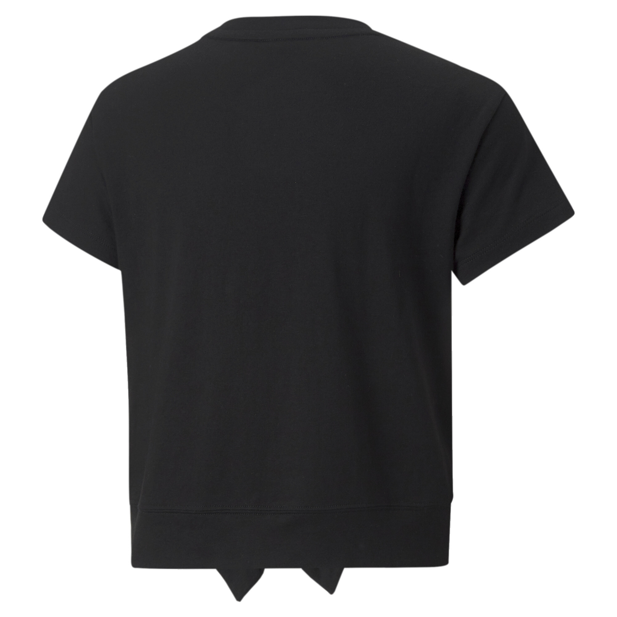 PUMA Classics Logo Bow T-Shirt In Black, Size 15-16 Youth