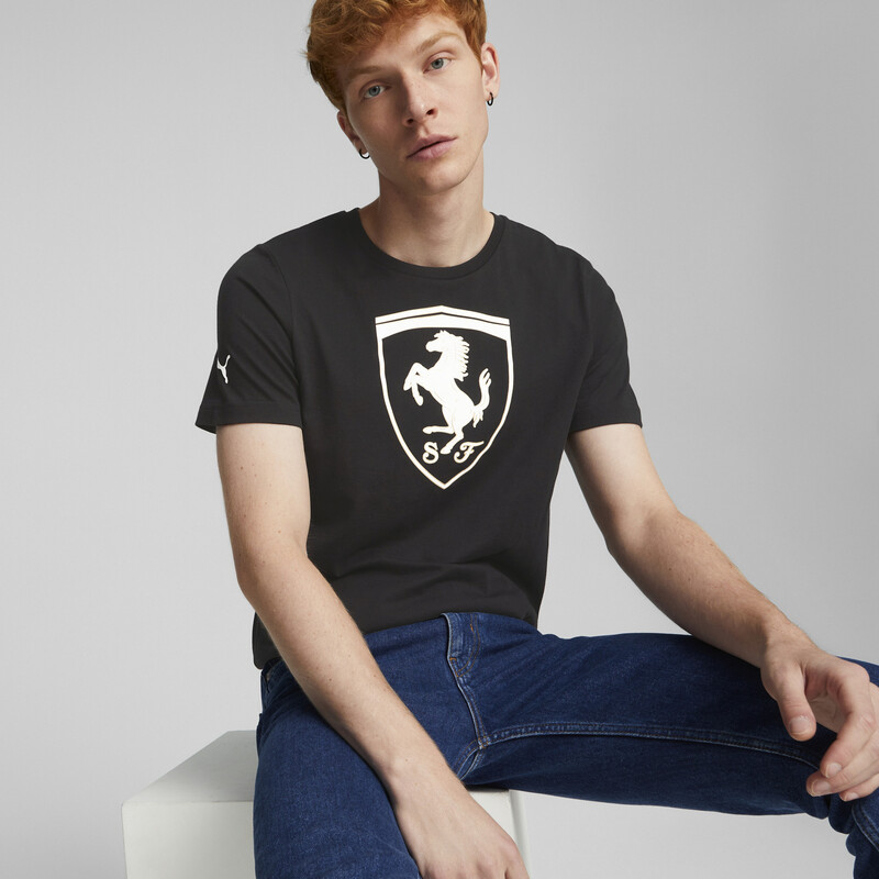 

Men's PUMA Ferrari Race Big Shield T-Shirt, Black
