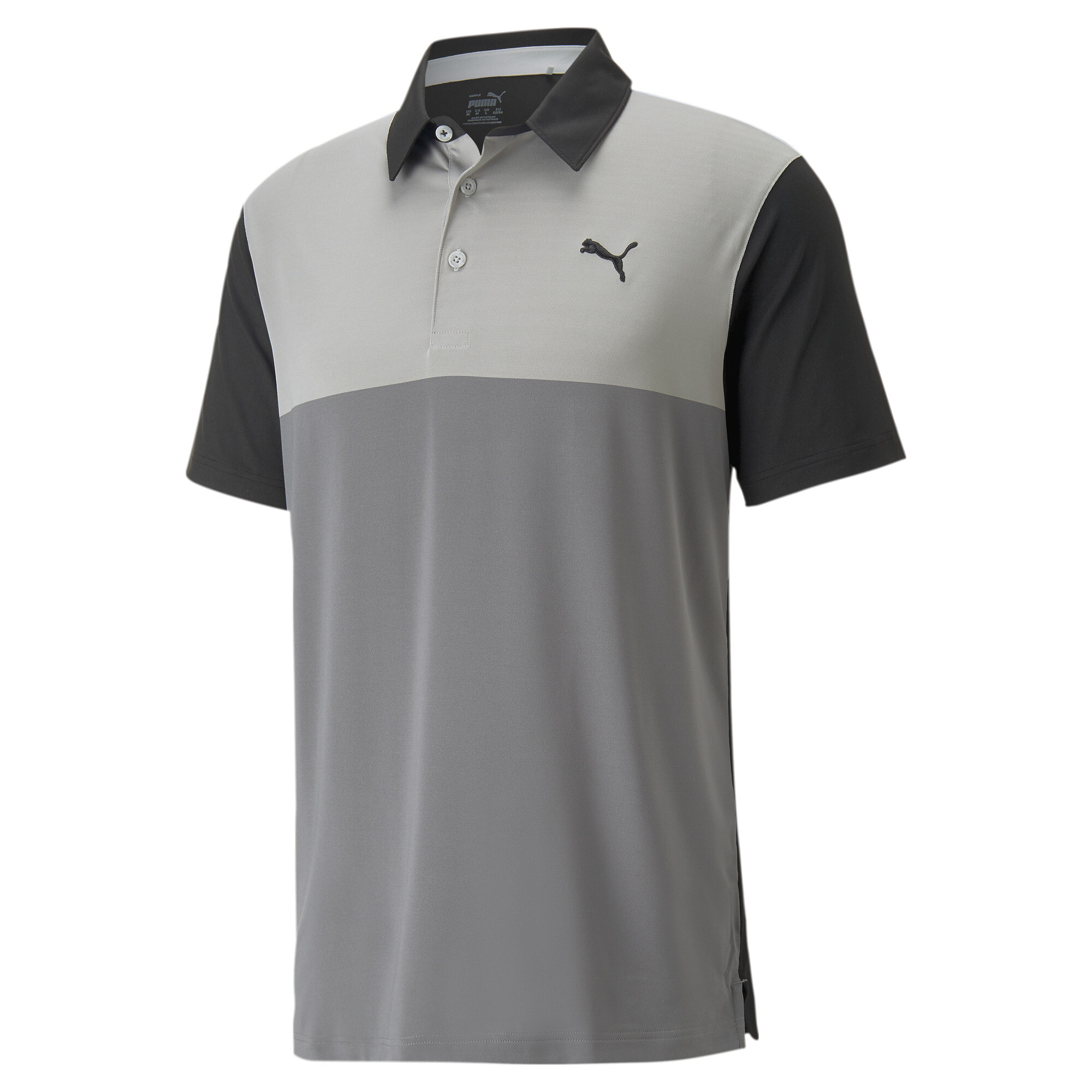 Men's Puma Cloudspun Colourblock Golf Polo Shirt T-Shirt, Black T-Shirt, Size 3XL T-Shirt, Clothing