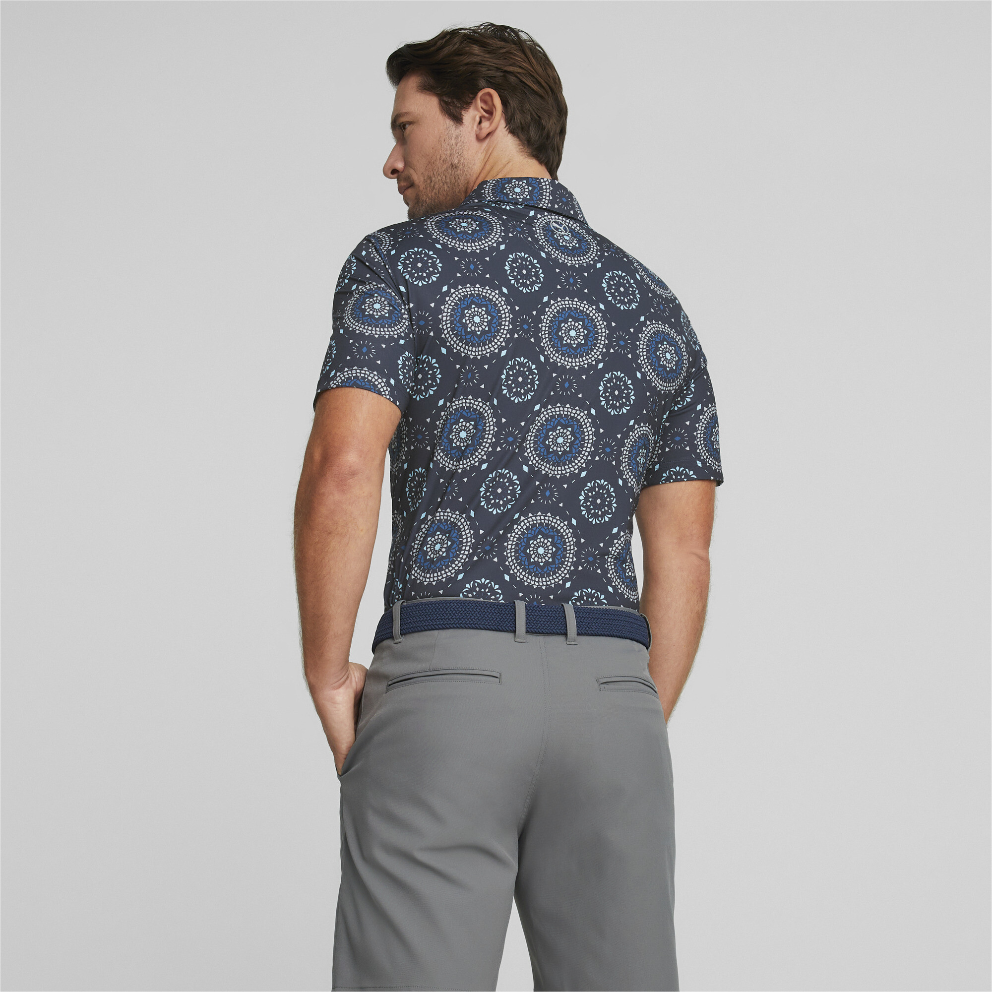 Men's Puma Mattr Rising Golf Polo Shirt T-Shirt, Blue T-Shirt, Size S T-Shirt, Clothing