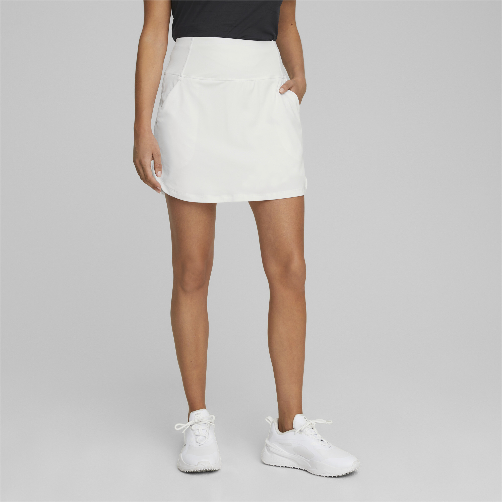 Women's Puma PWRMESH Golf Skirt, White, Size M/L, Clothing