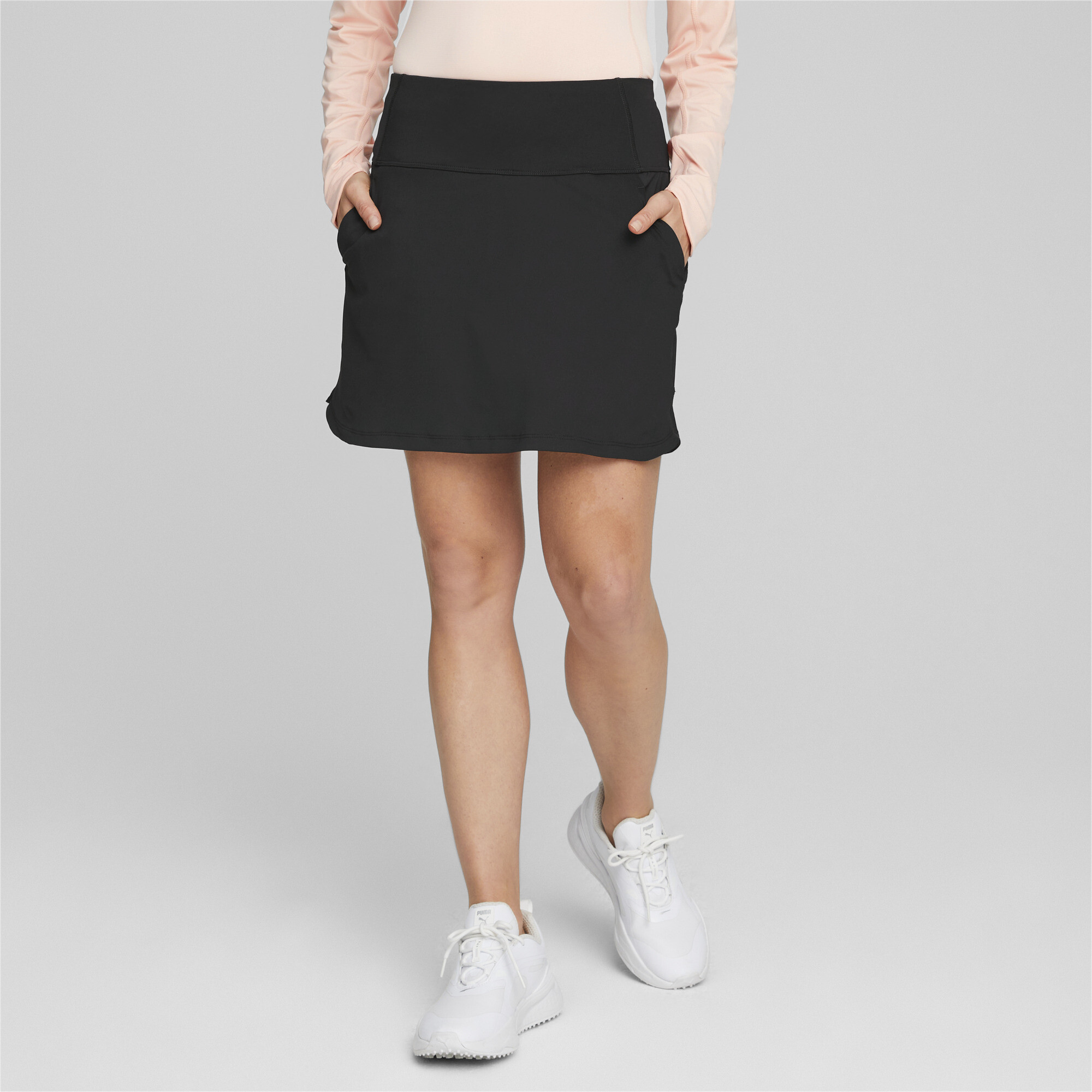 Women's Puma PWRMESH Golf Skirt, Black, Size L, Clothing