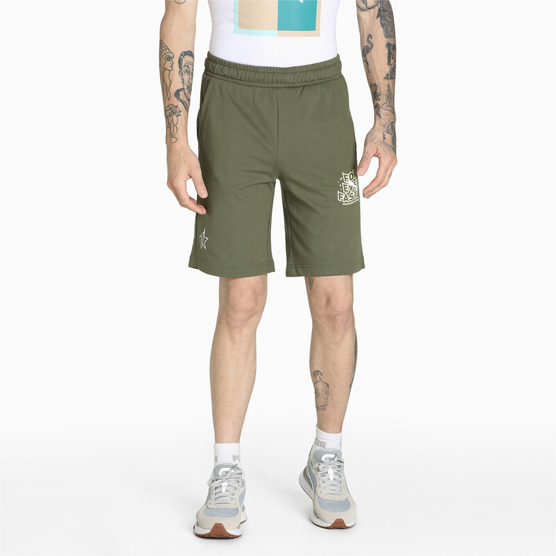 Men's PUMA X1DER Graphic Shorts, Gray/green