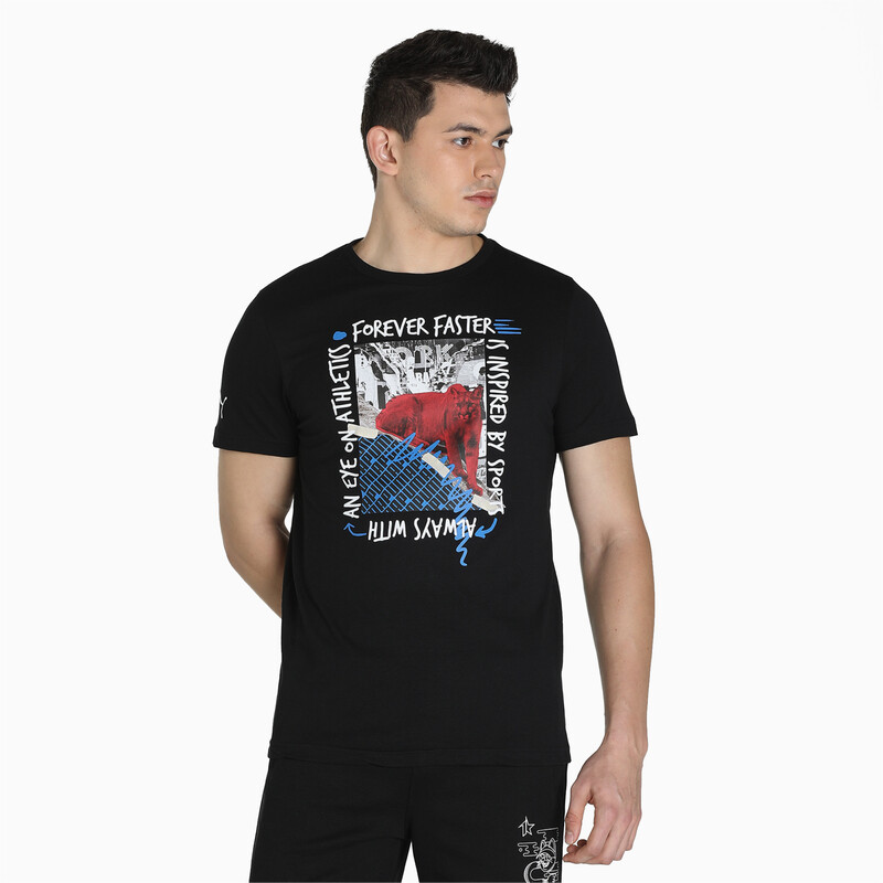 

Men's PUMA X1DER Graphic Ll Slim Fit T-Shirt, Black