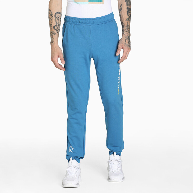 

Men's PUMA X1DER Graphic II Slim Fit Pants, Black/blue