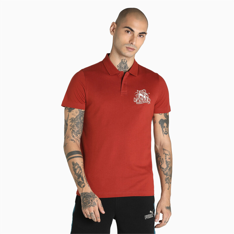 Men's PUMA X 1DER Graphic Slim Fit Polo, Red