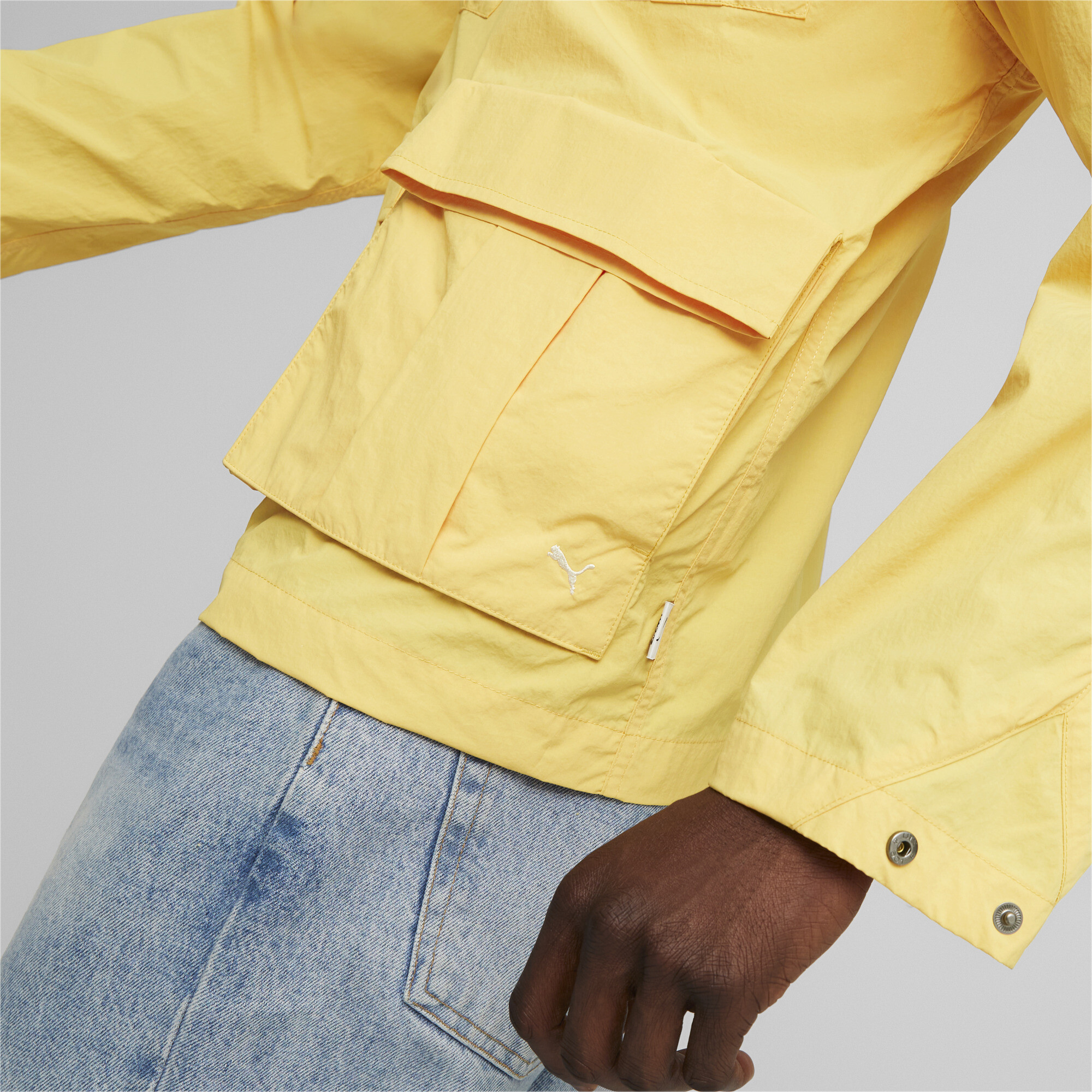 Men's Puma MMQ Lightweight Jacket, Yellow, Size XXS, Clothing