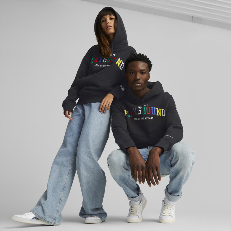 PUMA Uptown Graphic Unisex Relaxed Fit Hoodie, Black