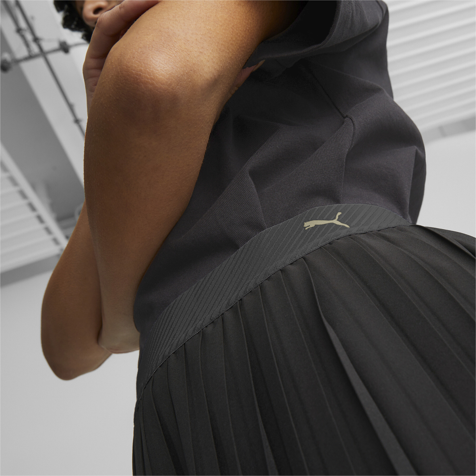 Women's PUMA SUNPÅ Plissee Skirt Women In Black, Size XS