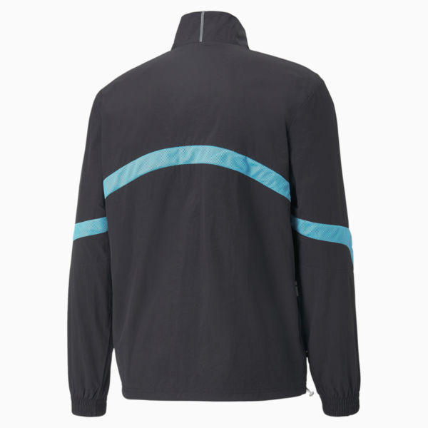 Melo Clyde Basketball Jacket Men, Puma Black-Sunset Glow, large-ZAF