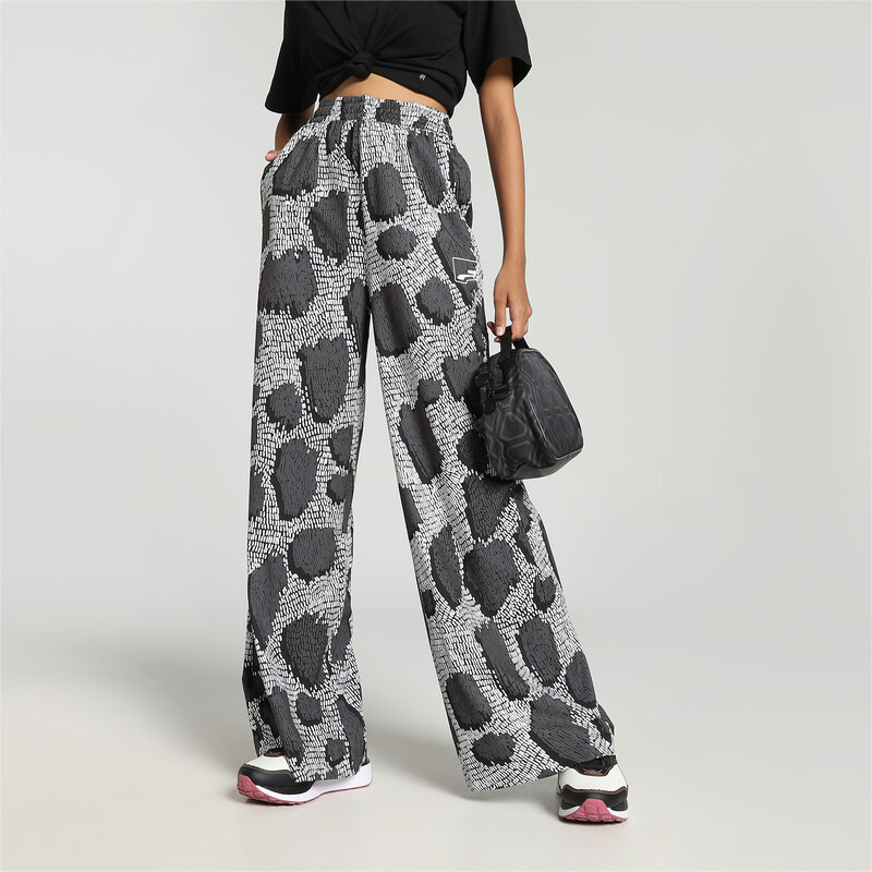 

Women's PUMA UPTOWN Graphic Wide-Leg Pants, Black