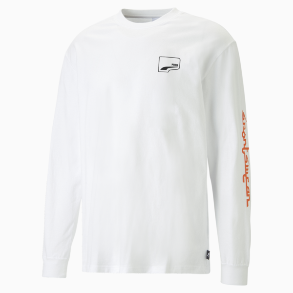 UPTOWN Long Sleeve Tee Men, PUMA White, large-ZAF