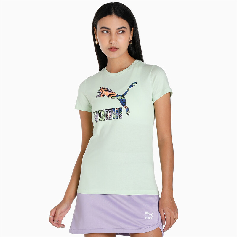 

Women's PUMA Classics Logo Infill Regular Fit T-Shirt, Green