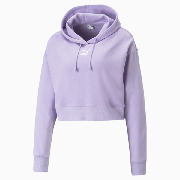 Classics Cropped Hoodie Women, Vivid Violet, large-ZAF