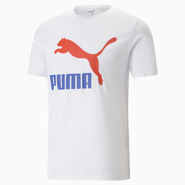 Remera con logotipo Classics para hombre, PUMA White-Royal Sapphire, large-ARG