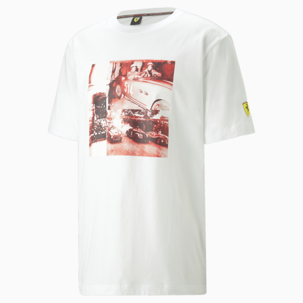 Scuderia Ferrari Road Trip Tee Men, PUMA White, large-ZAF
