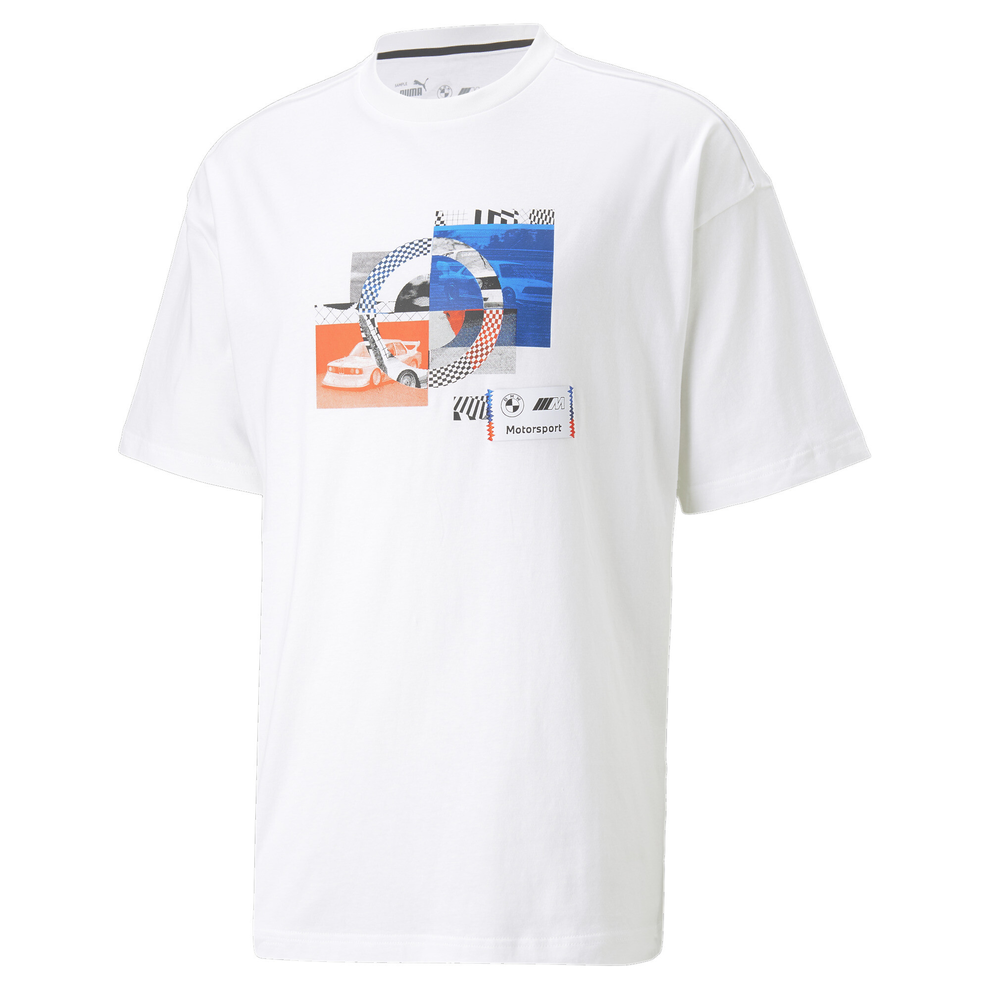 Men's Puma BMW M Motorsport Statement Car Graphic T-Shirt, White, Size XXL, Clothing