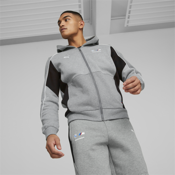 Campera con capucha de deporte para hombre BMW M Motorsport, Medium Gray Heather, large-ARG