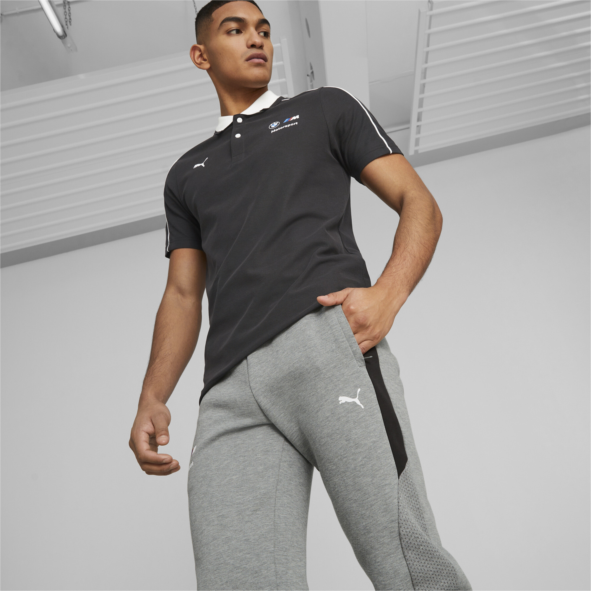 Men's Puma BMW M Motorsport Sweatpants, Gray, Size XS, Clothing