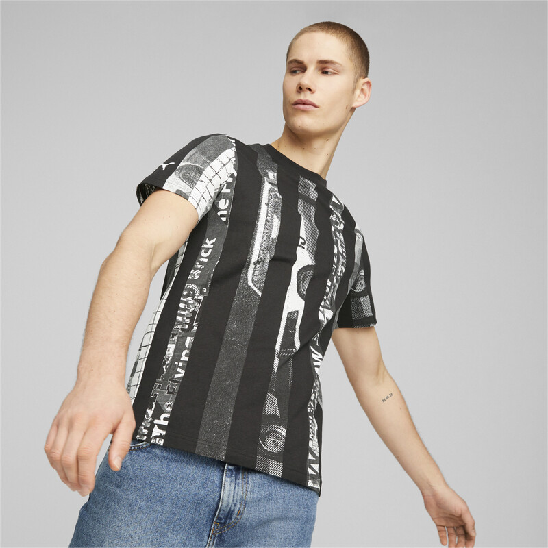 Men s PUMA BMW M Motorsport Striped T Shirt in Black PUMA