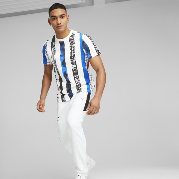 BMW M Motorsport Striped Tee Men, PUMA White-AOP, large-ZAF