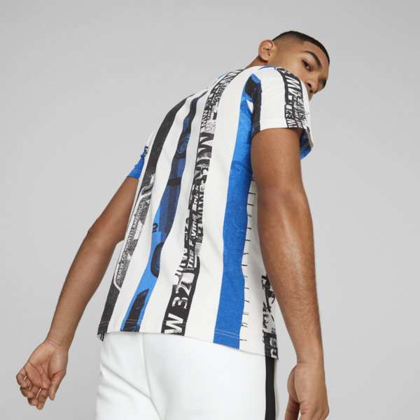 BMW M Motorsport Striped Tee Men, PUMA White-AOP, large-ZAF