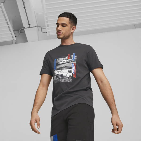 BMW M Motorsport Car Graphic Tee Men, PUMA Black, large-MEX