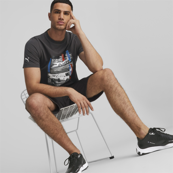 BMW M Motorsport Car Graphic Tee Men, PUMA Black, large-MEX