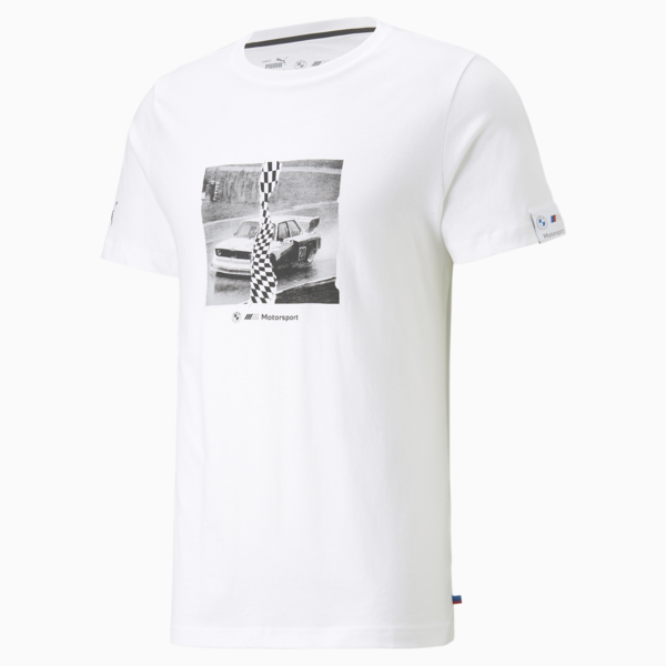 BMW M Motorsport Car Graphic Tee Men, PUMA White, large-ZAF