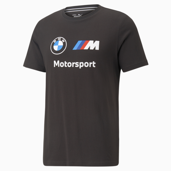 BMW M Motorsport Essentials Logo Tee Men, PUMA Black, large-ZAF