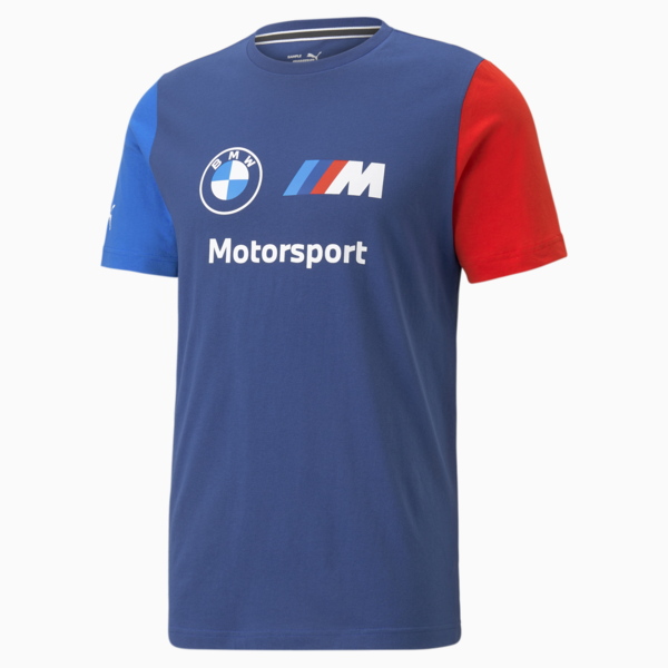 BMW M Motorsport Essentials Logo Tee Men, Pro Blue-M Color, large-ZAF