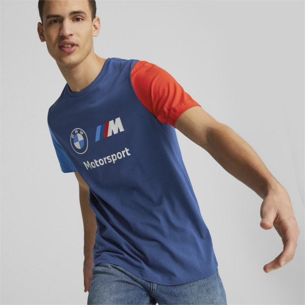 BMW M Motorsport Essentials Logo Tee Men, Pro Blue-M Color, large-ZAF