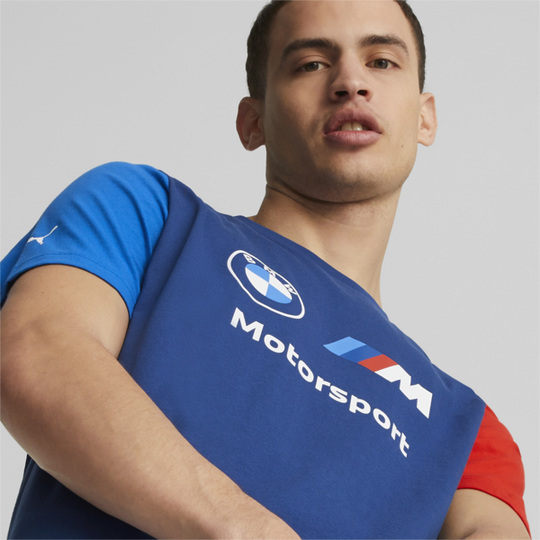 BMW M Motorsport Essentials Logo Tee Men, Pro Blue-M Color, large-ZAF