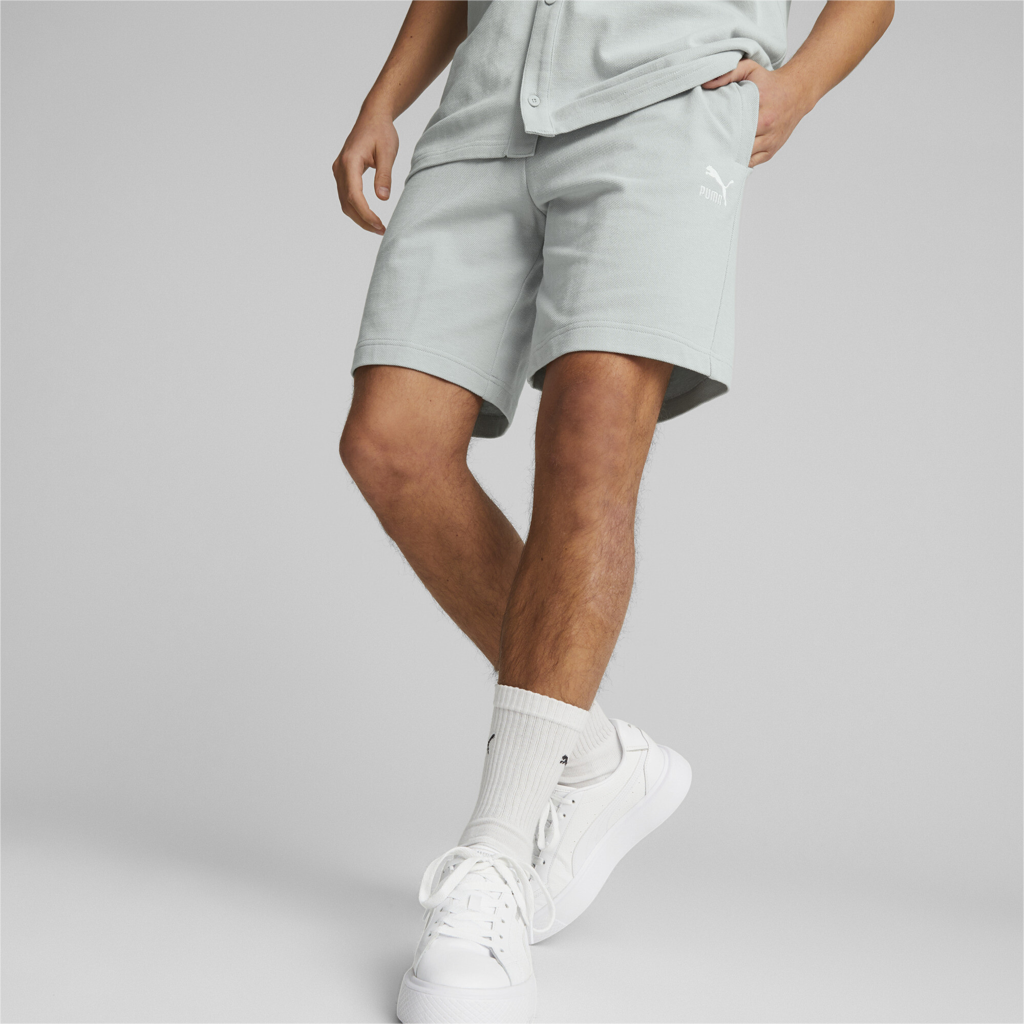 Puma khaki shorts new arrivals