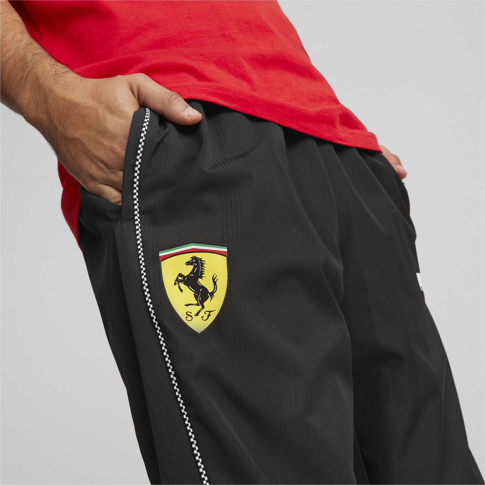 Men's PUMA Scuderia Ferrari SDS Pants Men In Black, Size Small, Polyester