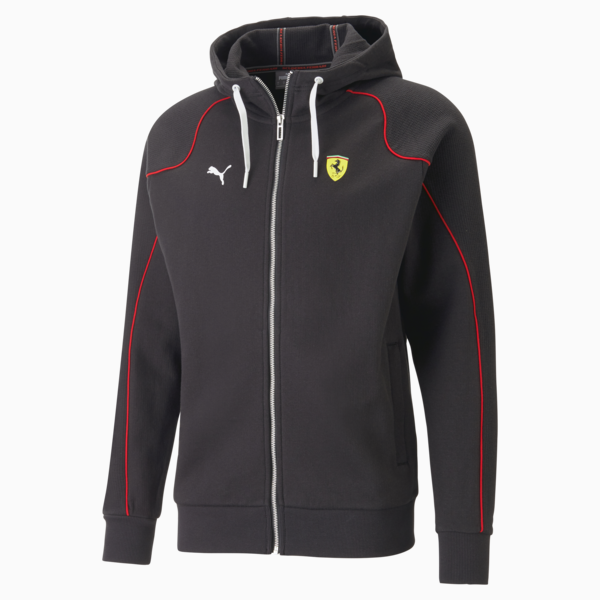 Scuderia Ferrari Race Long Sleeve Hoodie Men, PUMA Black, large-ZAF