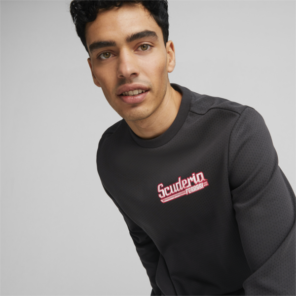 Scuderia Ferrari Race Graphic Crew Tee Men, PUMA Black, large-ZAF