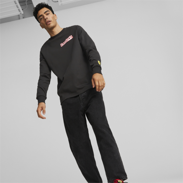 Scuderia Ferrari Race Graphic Crew Tee Men, PUMA Black, large-ZAF