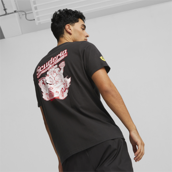 Scuderia Ferrari Graphic Tee Men, PUMA Black, large-ZAF
