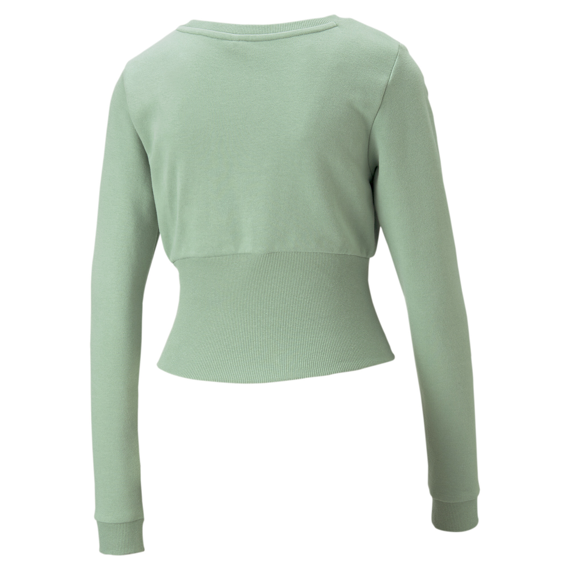 Women's Puma X PAMELA REIF Classics Crewneck Sweatshirt, Green, Size S, Clothing