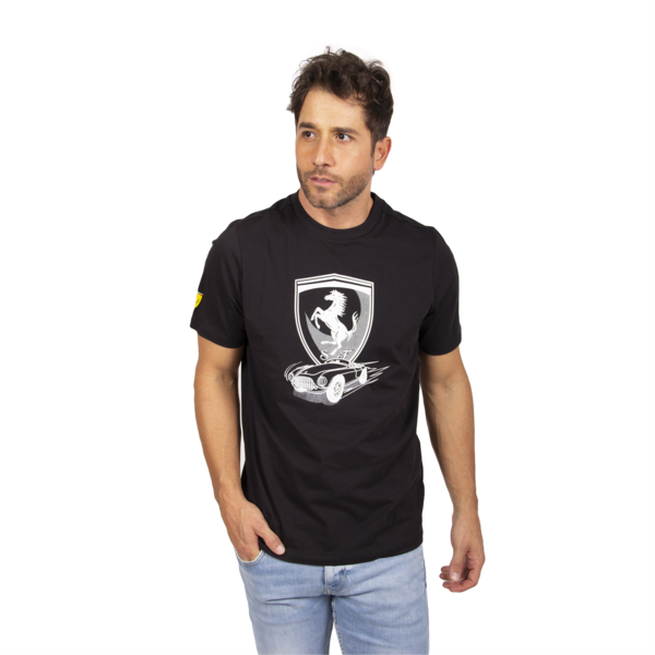Remera para hombre Scuderia Ferrari Race, PUMA Black, large-ARG